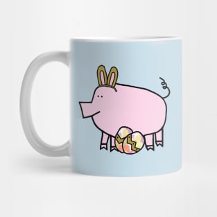 Funny Easter Bunny Ears on Pig Mug